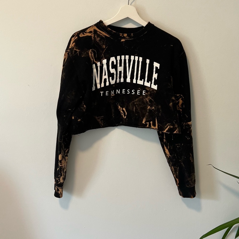 Nashville Tennessee Tie Dye Crew Neck Sweater